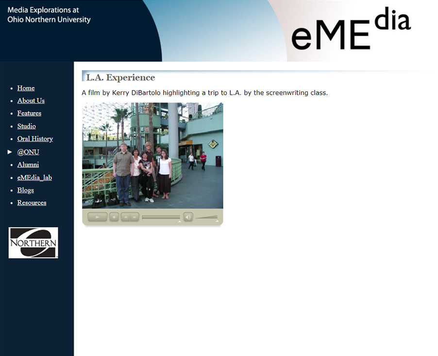 ONU Student Media website L.A. Experience page